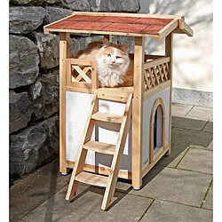 Kerbl Maison pour chats Tyrol Alpin 88x57x77 cm Marron clair