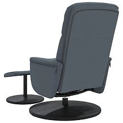 Acheter vidaXL Fauteuil inclinable avec repose-pied gris foncé velours