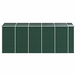 Acheter Helloshop26 Abri de jardin cabane cabanon maison de stockage remise extérieur hangar outils robuste 191 x 470 x 198 cm acier galvanisé vert 02_0022351