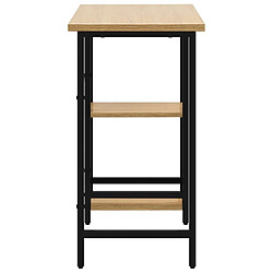 Avis vidaXL Bureau d'ordinateur Noir et chêne clair 80x40x72cm MDF et métal