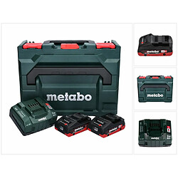 Metabo Basis Set LIHD + 2x Batteries 4,0 Ah + Chargeur + Coffret de transport Metaloc ( 685130000 )