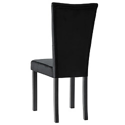 Decoshop26 Lot de 6 chaises de salle à manger cuisine design classique velours noir CDS022739 pas cher