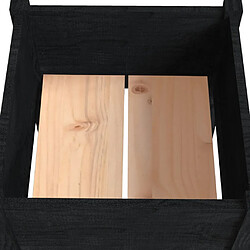 Maison Chic Jardinière,Bac à fleurs - pot de fleur Noir 50x50x70 cm Bois de pin massif -GKD98500 pas cher