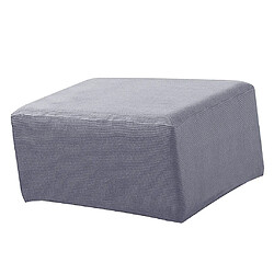 Avis Pouf Stretch Couvre-pouf repose-pieds protège-cache gris