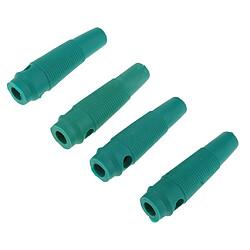 Set 4pcs musical audio haut-parleur câble fil banane connecteur 50mm vert pas cher