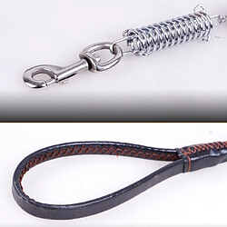 Wewoo Pour les chiens de taille noir moyenne et grande, M, corde Longueur: 128cm de col: 32-44cm Ceinture de traction en cuir de vache collier de chien télescopique, adapté pas cher