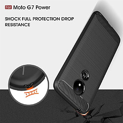 Acheter Wewoo Coque TPU en fibre de carbone à texture brossée pour Motorola Moto G7 Power US Version Noir