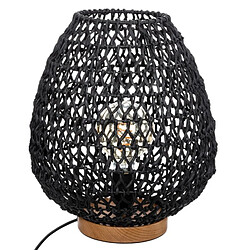 Atmosphera, Createur D'Interieur Lampe Métallique + Papier Noir H 35 ETEL