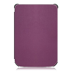 Coque en TPU + PU couleur unie violet pour votre PocketBook 616/627/632/632 Plus