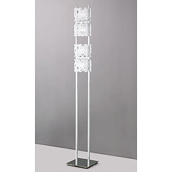 Luminaire Center Lampadaire Tokio 4 Ampoules G9, blanc brillant/chrome poli