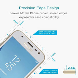 Wewoo Verre trempé blanc pour Samsung Galaxy J3 2017 Version EU 0.26mm 9 H Dureté de Surface 2.5D Courbure Sérigraphiée Plein Écran Protecteur