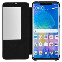 Avizar Housse Huawei Mate 20 Pro Étui Grande Fenêtre Translucide Coque Rigide - noir pas cher