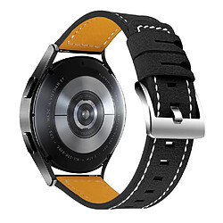 Bracelet en cuir véritable 20mm, noir pour votre Garmin Vivomove 3/Garminmove 3