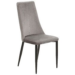 Acheter Beliani Chaise de salle à manger CLAYTON Set de 2 Velours Gris foncé