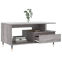 Avis vidaXL Table basse Sonoma gris 90x49x45 cm Bois d'ingénierie