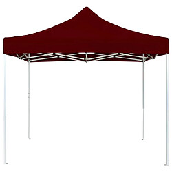 vidaXL Tente de réception pliable Aluminium 2 x 2 m Bordeaux