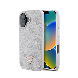 Guess Maroquinerie Guess Coque iPhone 16 4G Strass Blanc/Champagne