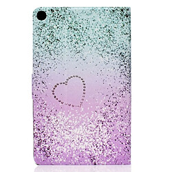 Avis Etui en PU impression de modèle motif coeur et paillettes avec support et porte-cartes pour votre Samsung Galaxy Tab A 10.1 (2019) SM-T510/SM-T515