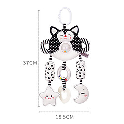 Universal Jouet bébé hochet enfant 06 12 mois ensemble nouveau-né bébé noir blanc peluche douce mignon animal accroché à l'horloge de lit cadeau | Berceau téléphone mobile