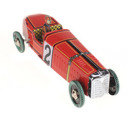 Wind-up Toy Red Racer Race Car Vintage