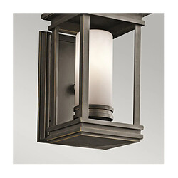 Avis Elstead Lighting Applique murale extérieur South Verre satiné Bronze