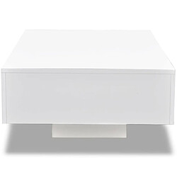 Avis Maison Chic Tabls basse,Table Console pour salon Haute brillance Blanche -MN68503