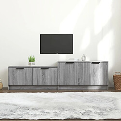 vidaXL Meuble TV Sonoma gris 158,5x36x45 cm Bois d'ingénierie