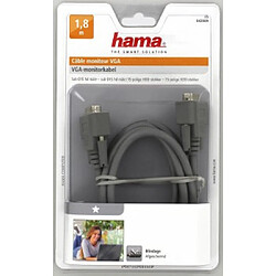 HAMA Câble VGA, blindé, 1,80m, Gris