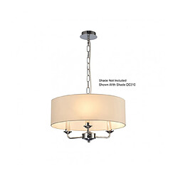 Luminaire Center Suspension Banyan Chrome poli 3 ampoules 34cm pas cher