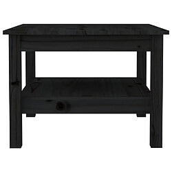 Avis ComfortXL Table Basse Noir 55x55x40 Cm Bois Massif De Pin