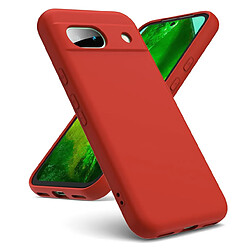 Htdmobiles Coque pour Google Pixel 8a - housse etui silicone gel fine + verre trempe - ROUGE