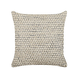 Beliani Coussin HOWEA Coton 45 x 45 cm Géométrique Beige