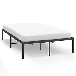 Maison Chic Lit adulte - Lit simple Cadre de lit,Structure du lit Contemporain métal noir 120x200 cm -MN66413