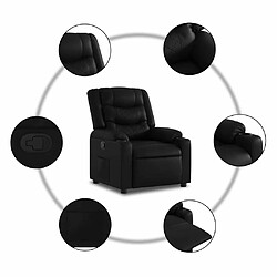 Maison Chic Fauteuil Relax pour salon, Fauteuil inclinable Noir Similicuir -GKD29418 pas cher