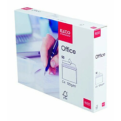 Elco 74538-12 Boite de 50 enveloppes Patte auto-adhésive avec bande protectrice Format C4 Blanc