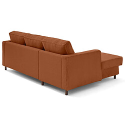 Lisa Design Jake - canapé d'angle gauche 4 places convertible avec coffre en fausse fourrure