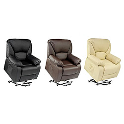 Eco-De ECODE® Fauteuil de massage releveur, inclinaison électrique de 160º, fonction chauffage, programmes automatiques, vibro-ondulation, A++ Beige pas cher