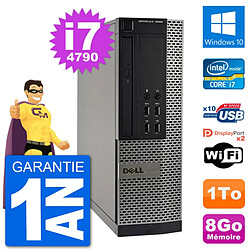 PC Dell OptiPlex 7020 SFF Intel i7-4790 RAM 8Go Disque Dur 1To Windows 10 Wifi - Occasion