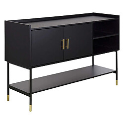 Atmosphera, Createur D'Interieur Buffet 2 portes et 2 niches Teddy - Noir