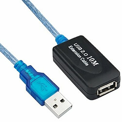 Câble répéteur USB 2.0 type A mâle / femelle - 10 m