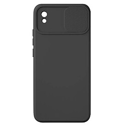 Avizar Coque pour Xiaomi Redmi 9A et 9AT Silicone Souple Cache Caméra Coulissant Noir