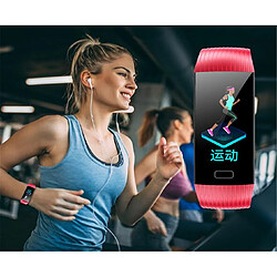 Avis YP Select 1.14 pouces Écran couleur Pression artérielle Moniteur de fréquence cardiaque Sport Bluetooth Smart Wristband Watch-Rouge