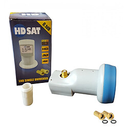 HDSAT HD101 LNB Single Tête Parabole Universelle Full HD 4K Gain 70dB FRANCE ASTRA EUTELSAT