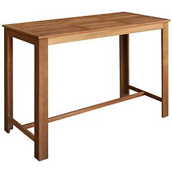 vidaXL Table de bar Bois d'acacia massif 150x70x105 cm