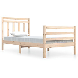 vidaXL Cadre de lit sans matelas 100x200 cm bois massif