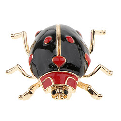 Avis Émail coccinelle bug insecte broche broche femmes mode bijoux noir