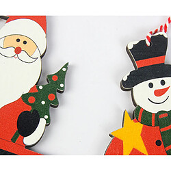 Avis C157 2PCS Ornement de Noël Ornement en bois Santa Snowman Petite pendentif Arbre de Noël Décoration Pendentif Ornements de Noël