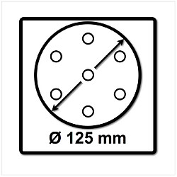 Festool STF D125/8 Abrasifs Ø125 mm P120 GR / 100 Pièces ( 497169 )