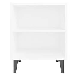 Acheter Maison Chic Table de chevet - Table de Nuit avec pieds en métal blanc 40x30x50 cm