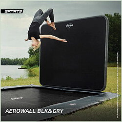 BERG Trampoline Ultim Champion Flatground 410 Green avec Aerowall Blk And Gry